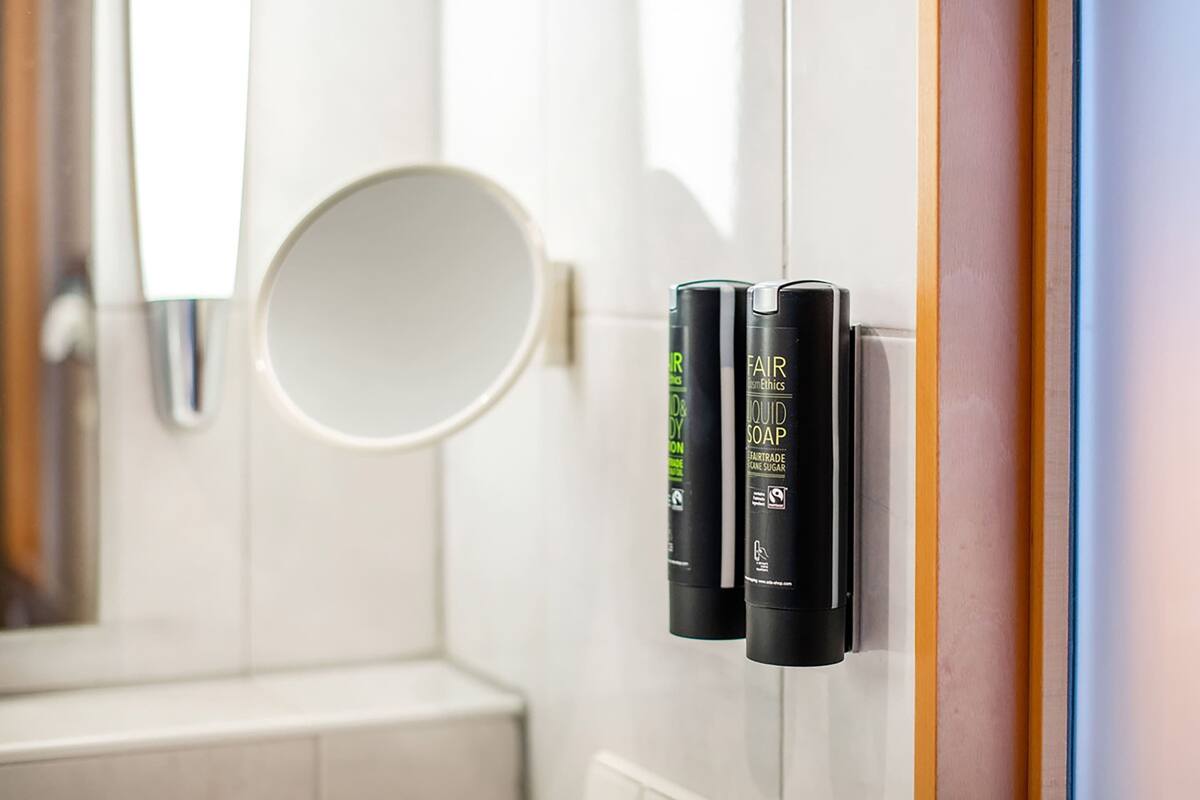 deluxe double room | bathroom amenities | separate bathtub and shower, deep-soaking bathtub, bathrobes, slippers