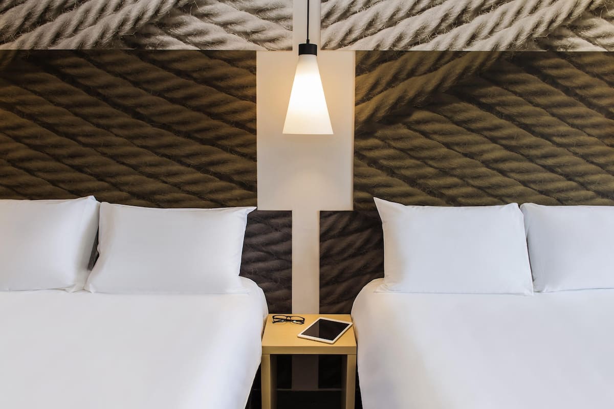 Standard Double Room, 2 Double Beds | In-room safe, desk, soundproofing, free WiFi