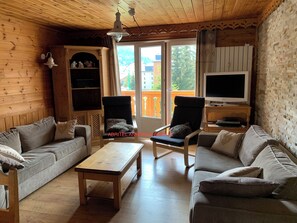 TV, DVD player, music library, video library