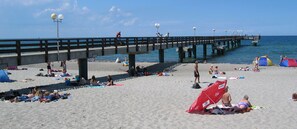 Beach nearby, sun-loungers