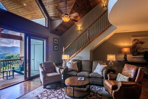 Smart TV, fireplace, DVD player, video library