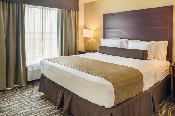 Premium bedding, pillow-top beds, in-room safe, desk