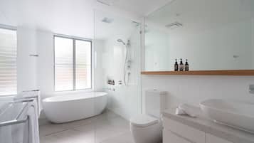 Tab mandi dan pancuran berasingan, tab mandi rendaman dalam