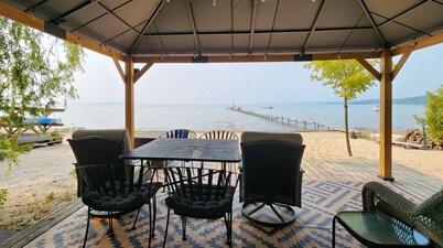Love North Shore Cherry Cove Beachfront On West Grand Traverse Bay In Leelanau!