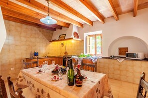 Dining - Villa Cals Frares for 5 people with pool and BBQ (Pollensa)