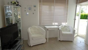 Televisión, libros, biblioteca musical y estéreo