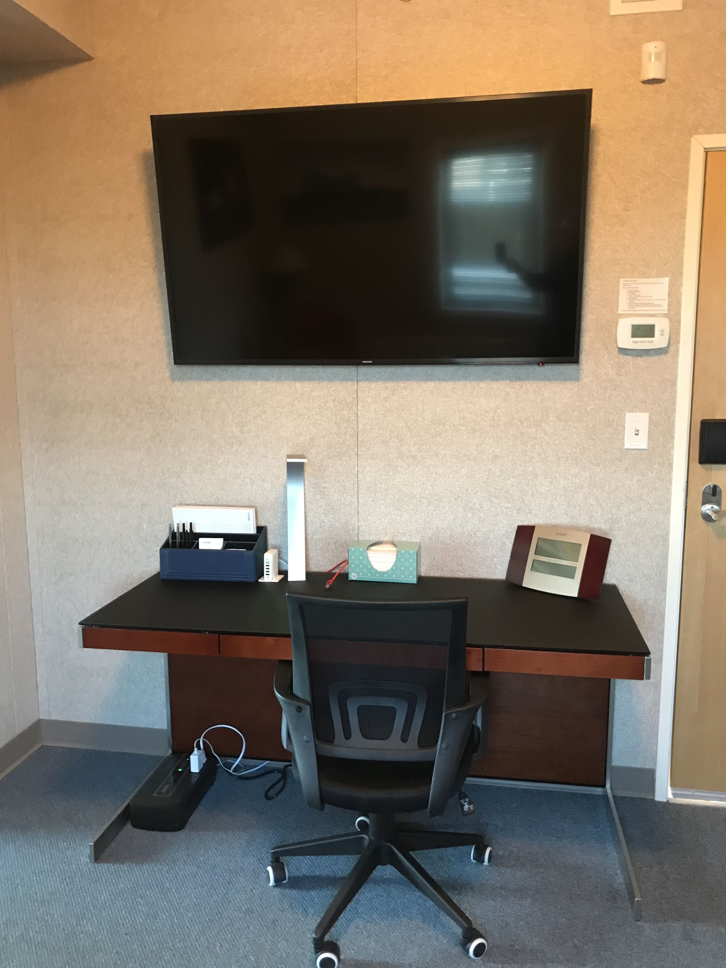 executive room w/ double size bed, large desk & kitchenette | individually furnished, laptop workspace, free wifi, bed sheets