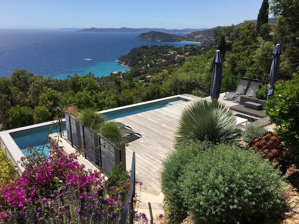 Piscine extérieure, piscine chauffée