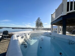 Outdoor spa tub -  ADIRONDACK LUXURY LAKE ESTATE: POOL & HOT TUB! NEWLY RENOVATED! (Remsen)