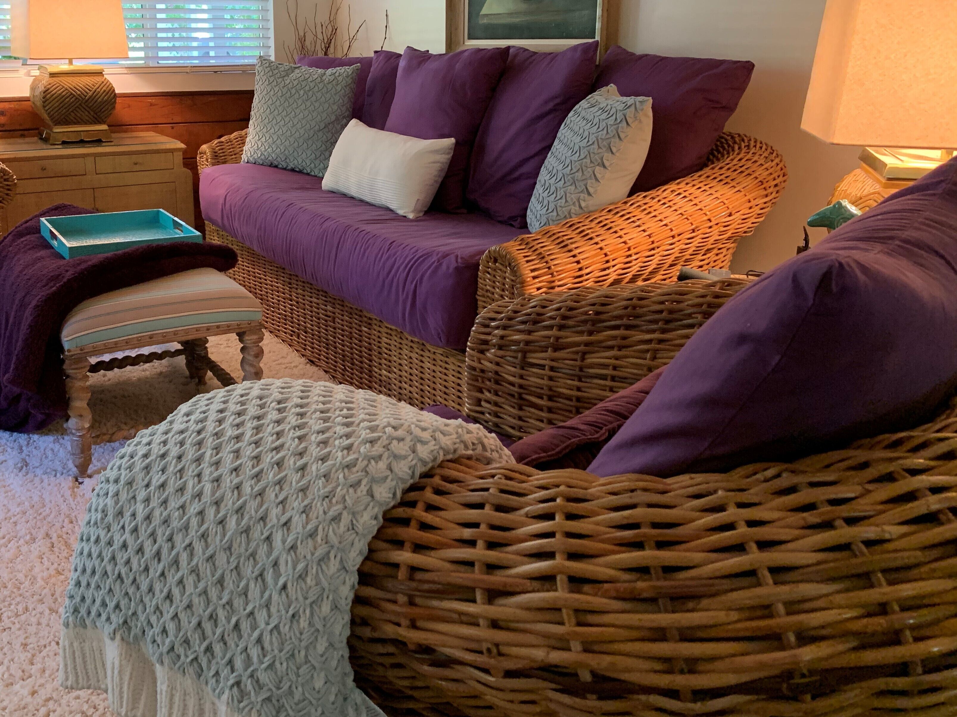 TV connectée, cheminée, lecteur de DVD, table de tennis de table