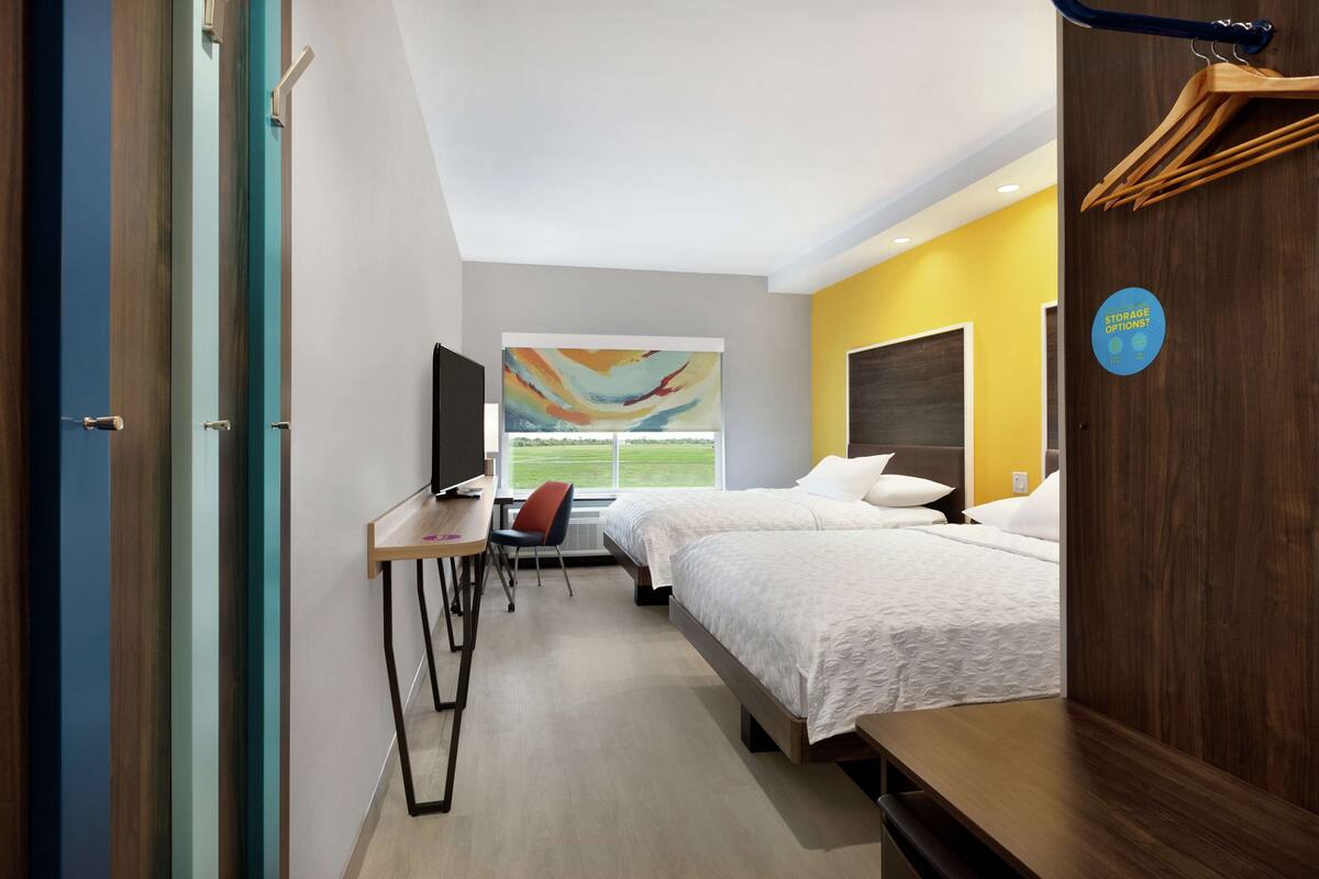 room, 2 queen beds | premium bedding, desk, blackout curtains, iron/ironing board