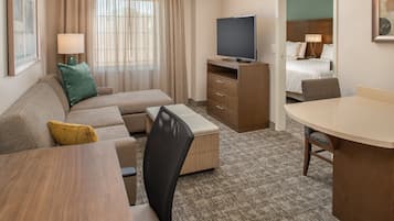 In-room safe, desk, laptop workspace, blackout drapes