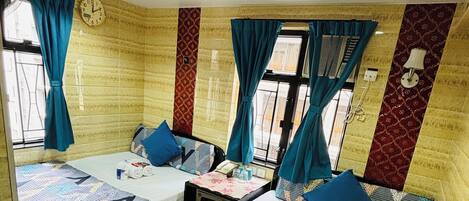 Deluxe Quadruple Room, 2 Double Beds, Accessible, Non Smoking | In-room safe, desk, blackout drapes, soundproofing