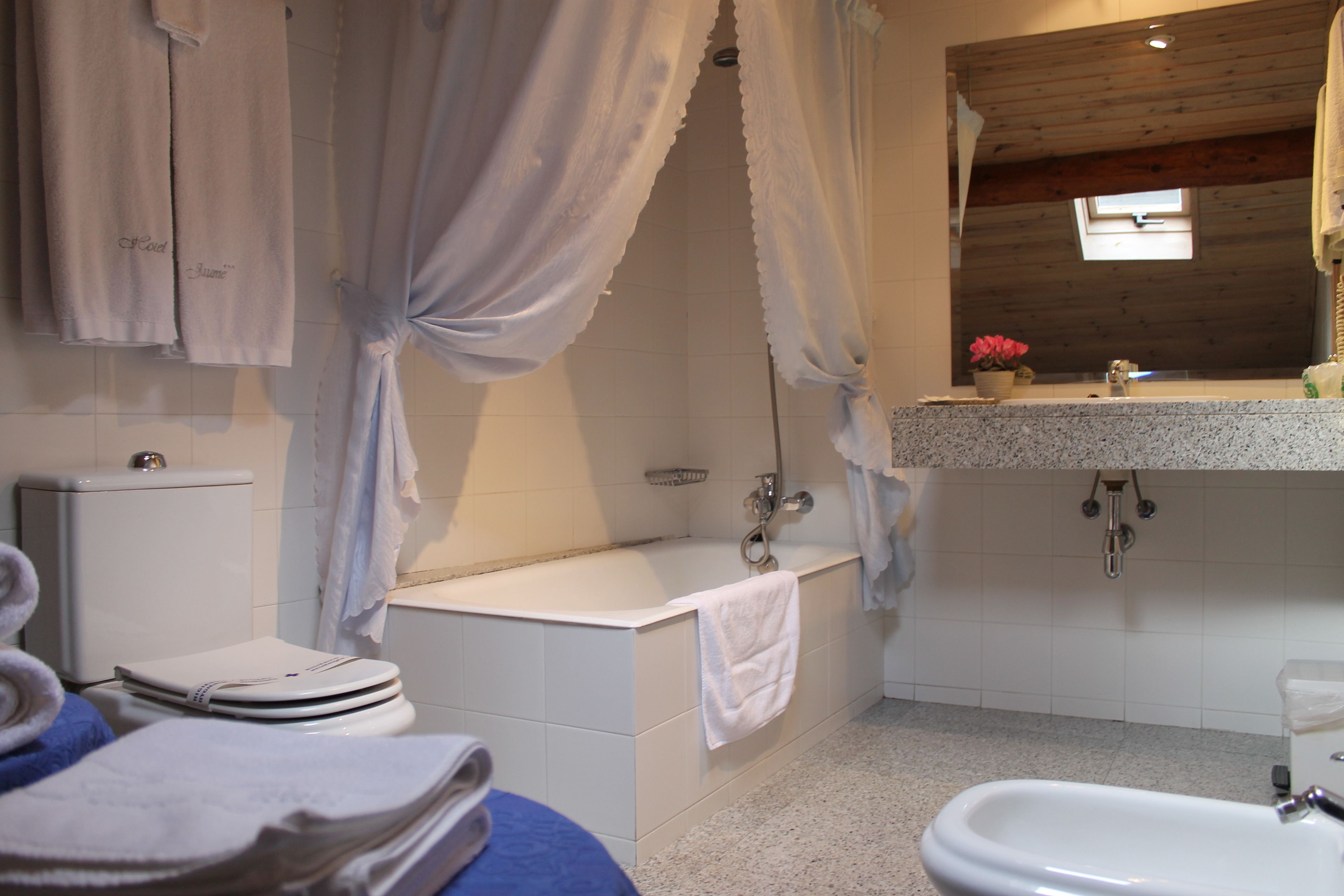 family quadruple room (2 adults + 2 kids) | bathroom | separate bathtub and shower, free toiletries, hair dryer, bidet
