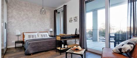 Studio, 1 Bedroom, Terrace, City View | Down comforters, iron/ironing board, cribs/infant beds, free WiFi