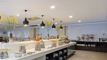 Breakfast served, local and international cuisine