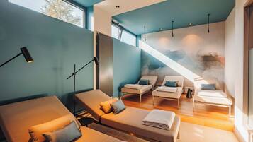 Sauna, tratamientos faciales, masajes