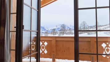 Familienzimmer, 1 Doppelbett und Schlafsofa, Nichtraucher, Bergblick (Zimmer 29) | Blick vom Balkon