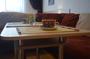 Comfort Apartment, 1 Bedroom, Balcony, City View | Living area | Flat-screen TV - City Apartment Angelova (Varna)