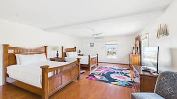 Room 2: Two Queen beds, private bath. | Iron/ironing board, bed sheets