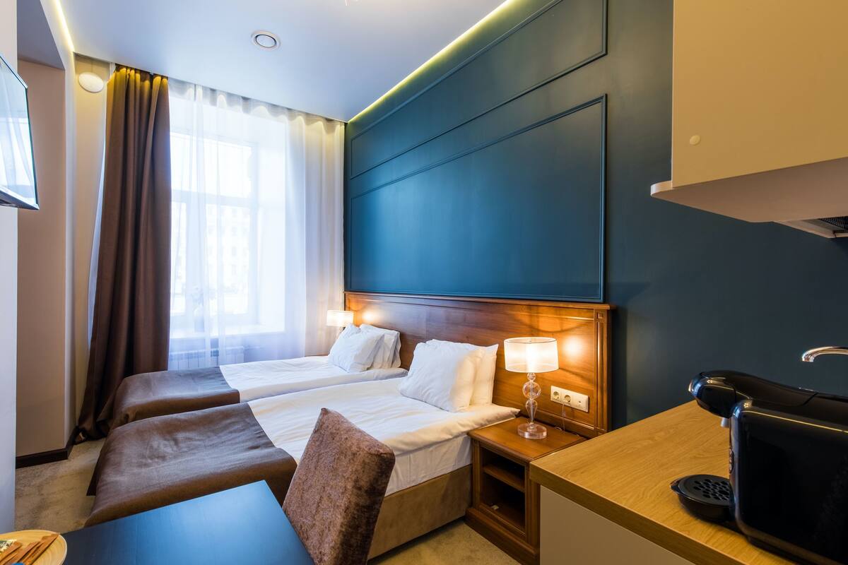 Superior Studio | Premium bedding, down comforters, blackout drapes, soundproofing