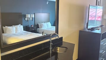 Room, 2 Queen Beds, Accessible, Non Smoking | Desk, blackout drapes, soundproofing, iron/ironing board