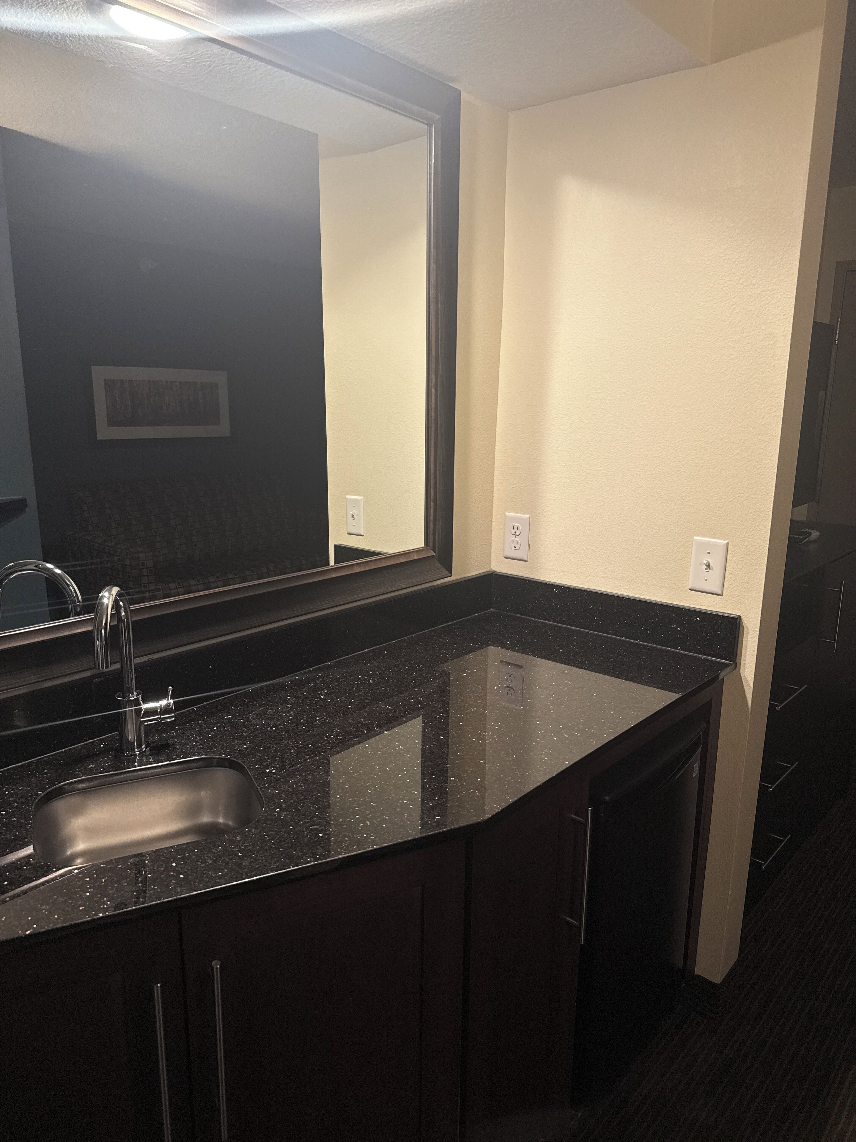 superior suite, 1 king bed with sofa bed, non smoking | living area | 49-inch flat-screen tv with digital channels, tv