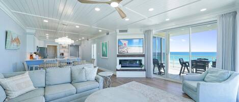 TV, fireplace, DVD player