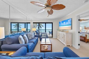 Smart TV, books, music library, stereo