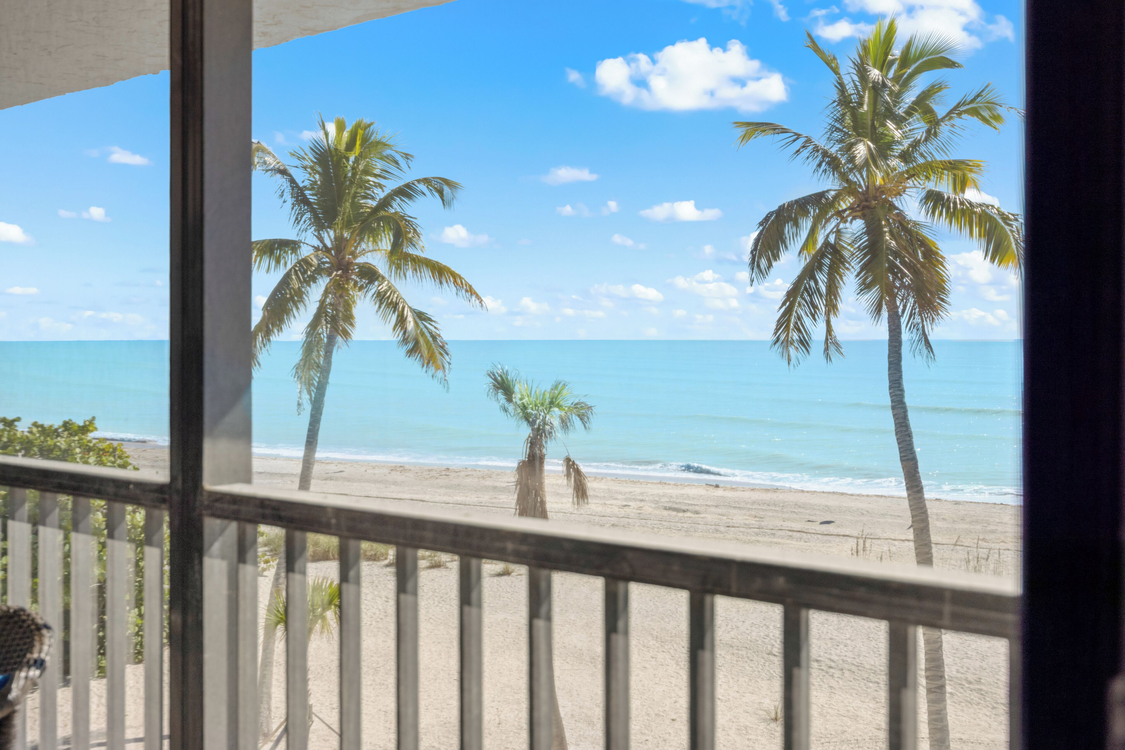 On the beach, sun loungers, beach towels