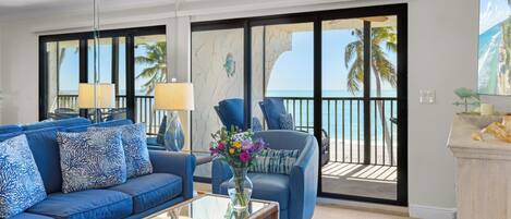 Smart TV, books, music library, stereo