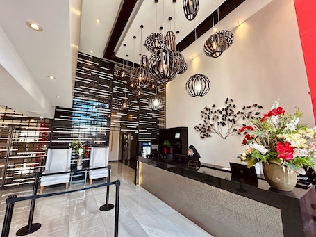 Check-in/check-out kiosk. Suites Terraza Imperial