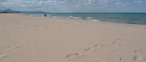 Beach nearby, sun-loungers
