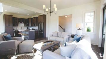 TV, fireplace, offices