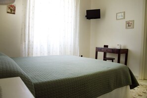Desk, free WiFi, bed sheets