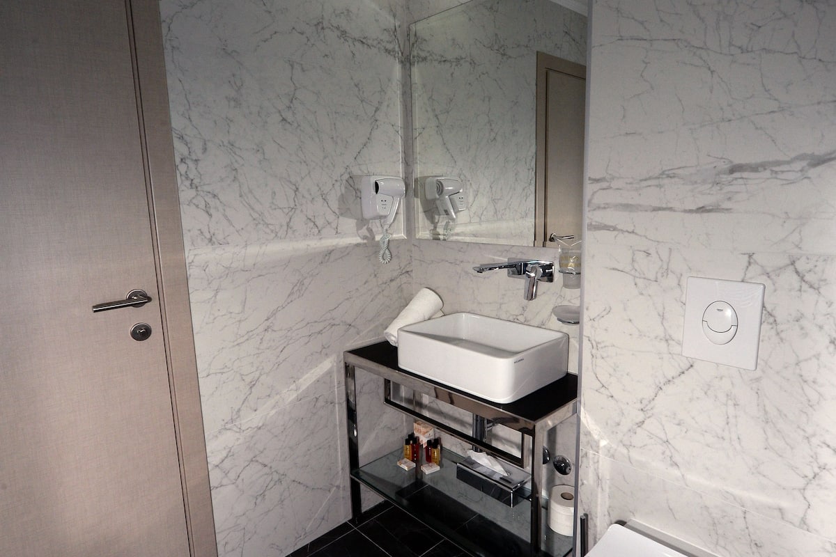 standard double or twin room, city view | bathroom | shower, free toiletries, hair dryer, towels