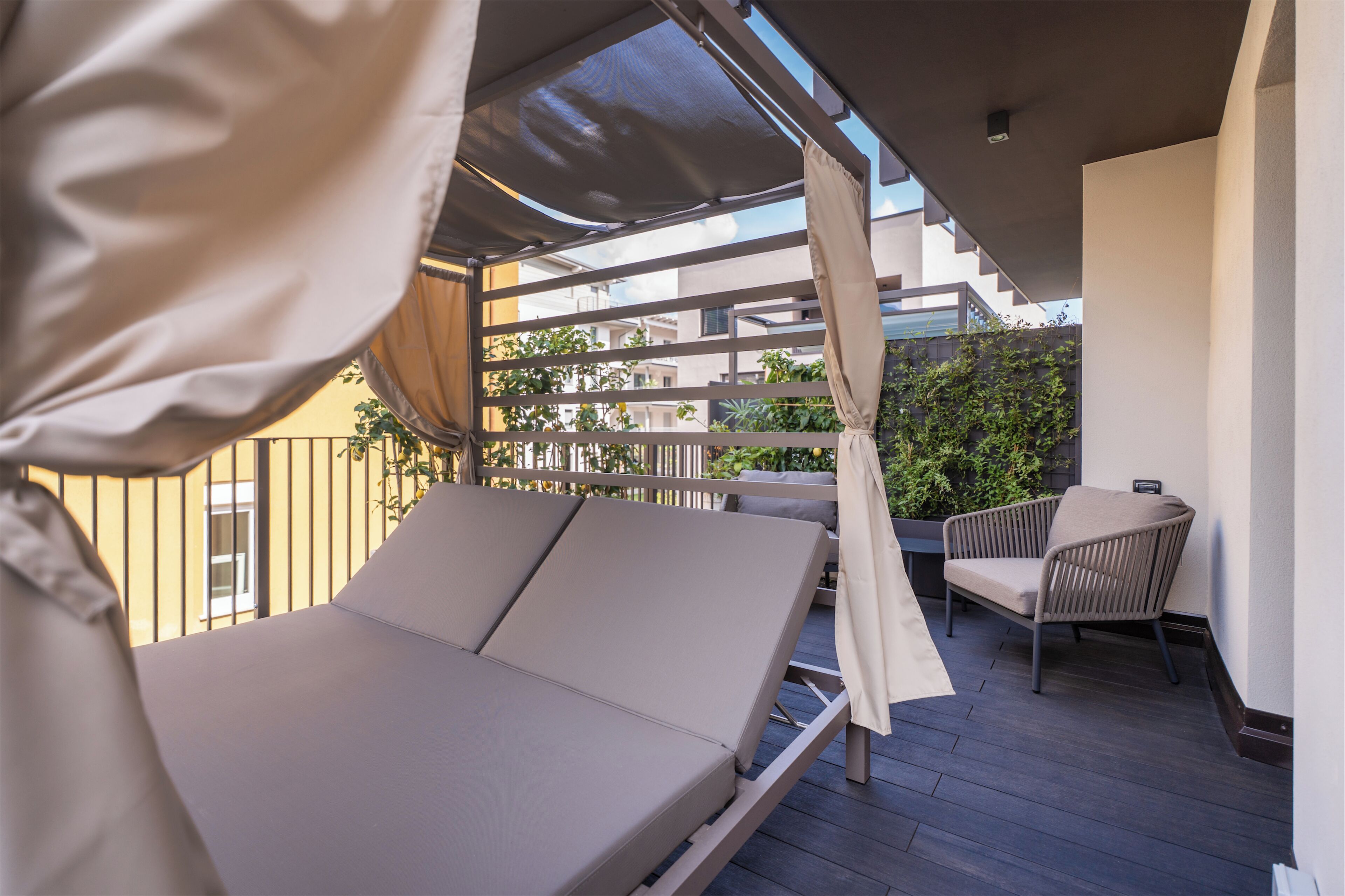 Junior Suite, Terrace | Memory foam beds, in-room safe, desk, laptop workspace
