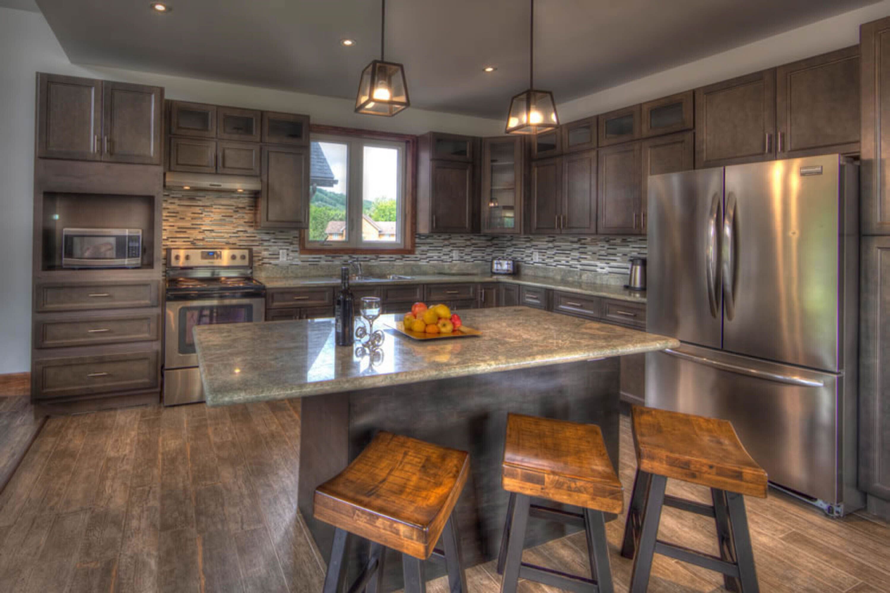 8 Bedroom Luxury Chalet A10/A11 | Private kitchen | Full-sized fridge, microwave, oven, stovetop