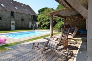 Piscine extérieure, piscine chauffée