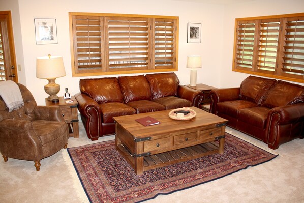 Televisión, chimenea y reproductor de DVD 