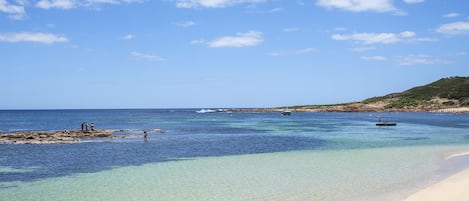 En la playa