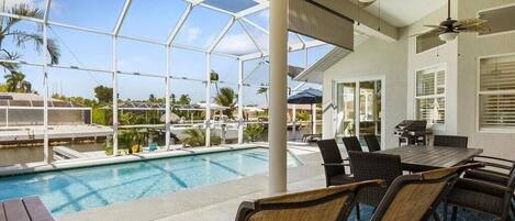 A heated pool