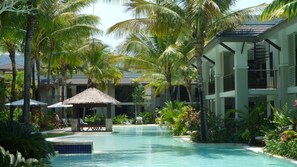 Outdoor pool, a heated pool