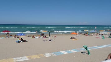 Beach nearby, sun-loungers