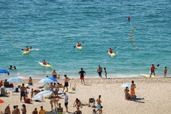 Beach nearby, sun-loungers