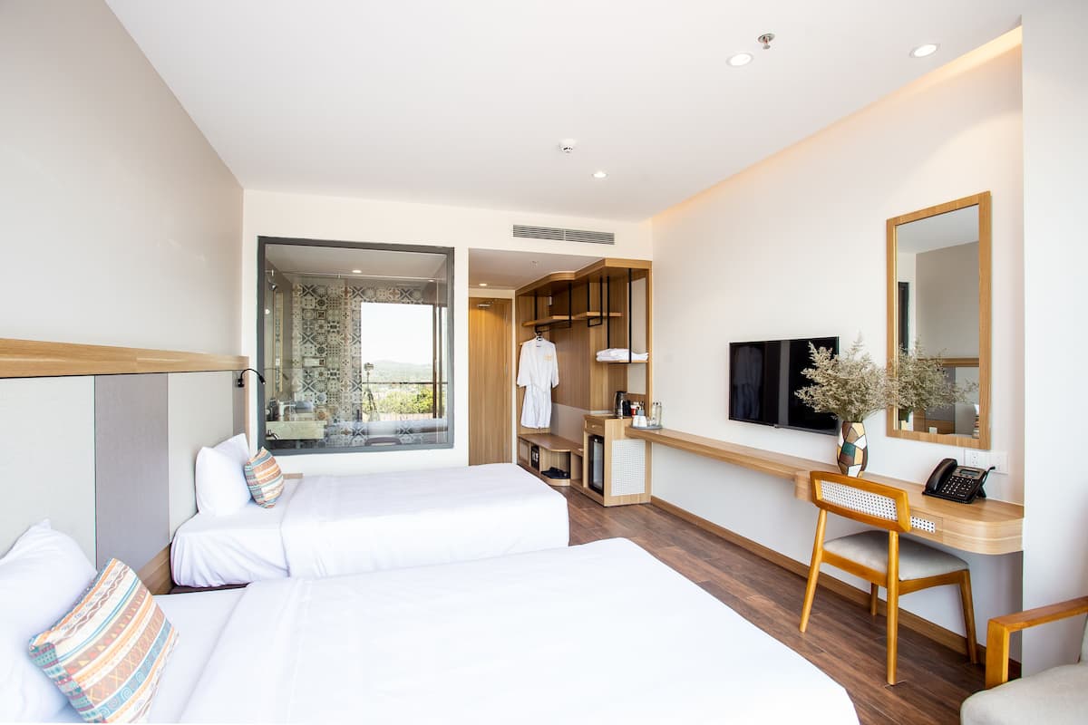 panoramic double or twin room | 1 bedroom, premium bedding, pillow-top beds, minibar