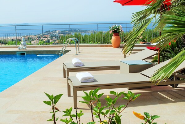 Outdoor pool, a heated pool