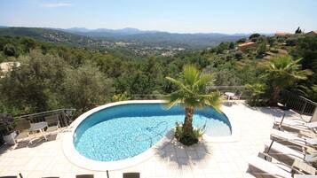 Een verwarmd zwembad