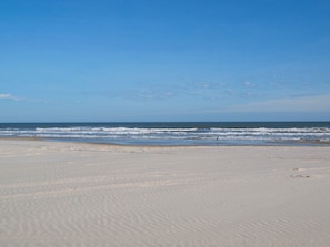 Beach nearby, sun loungers