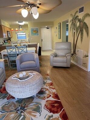 Smart TV, DVD player, books